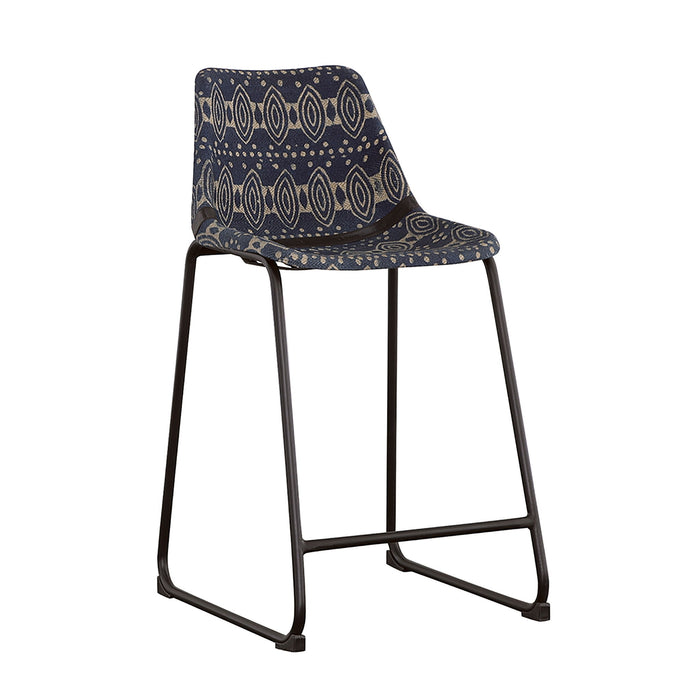Claire - Canvas Upholstered Counter Chair (Set of 2) - Blue
