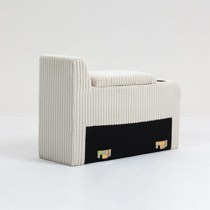 Modular Sofa Coffee Table With Storage Function, Cupholders, USB Ports