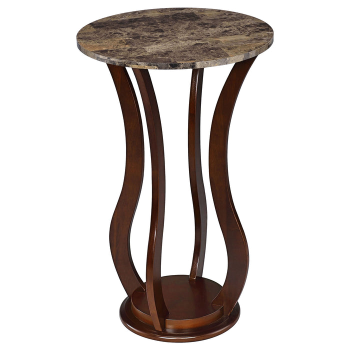 Round Accent Table - Brown