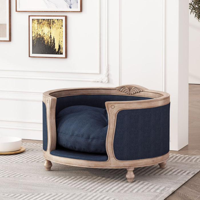 Upholstered Pet Bed, Fabric Dog Bed
