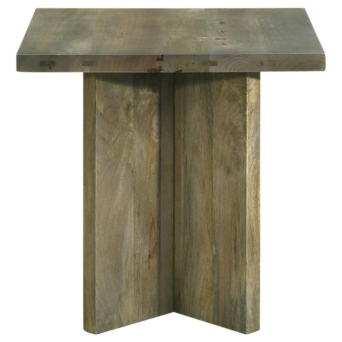Andando - Square Solid Wood End Table - Mango Brown