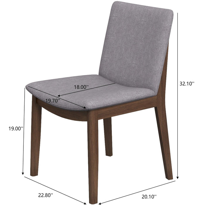 Laura - Mid-Century Modern Solid Wood Dining Chair (Set of 2)