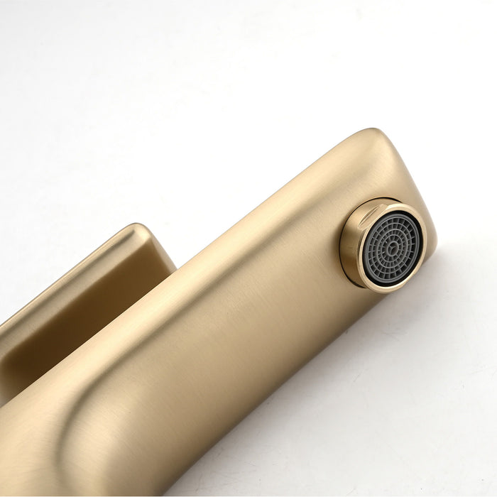 Modern Bathroom Sink Faucet Single Handle Brass Countertop Mount