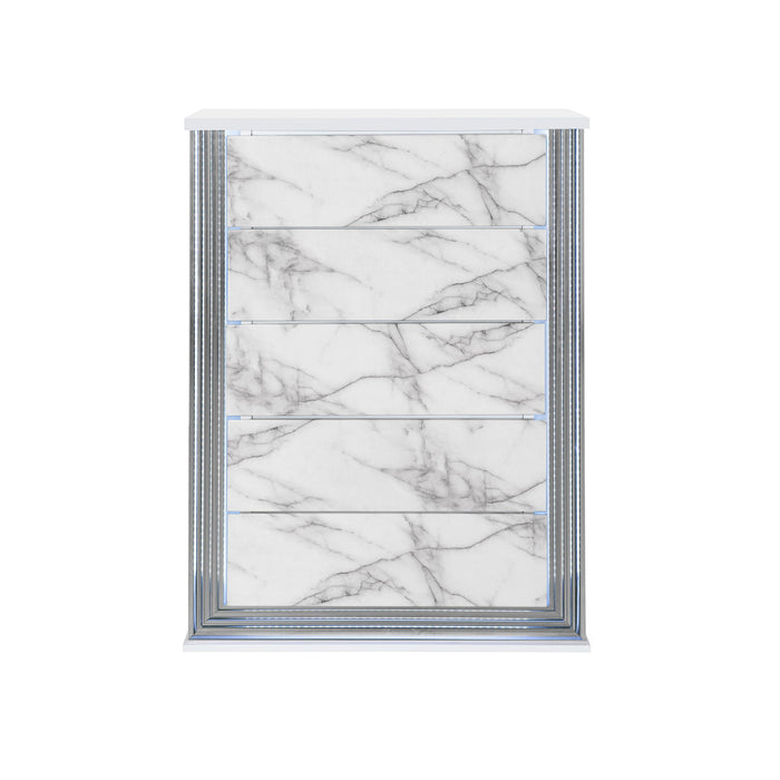 Moon - Chest With LED - White Marble