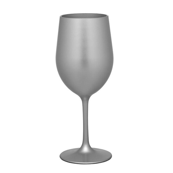 Leadingware Metallic Plastic Wine Glasses (Set of 4)