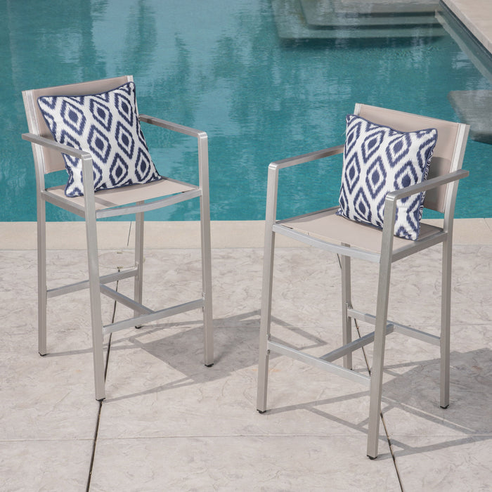 Outdoor Rust Proof Aluminum Barstools (Set of 2)
