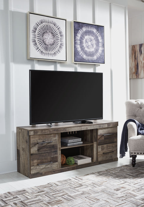 Derekson - Multi Grey - Soporte para TV LG con opción de chimenea