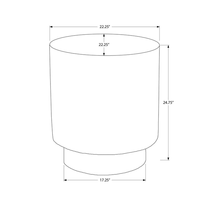Round Accent Table, Indoor Outdoor - White