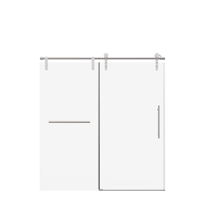 Frameless Single Sliding Shower Doors With Towel Rail & Handle