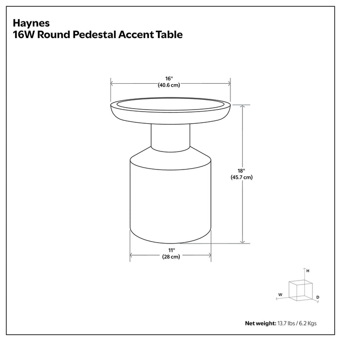 Haynes - Handcrafted Wooden Accent Table
