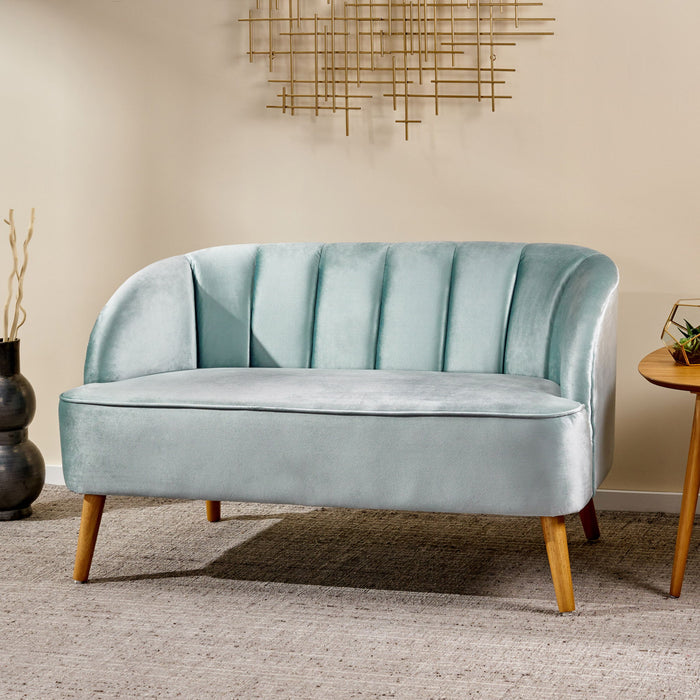 Modern Classic Shell Backed Loveseat