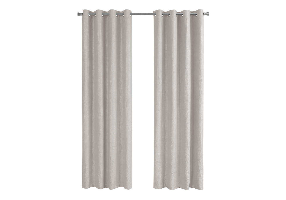 2 Pieces Set, Curtain Panel, Room Darkening, Grommet, Contemporary & Modern