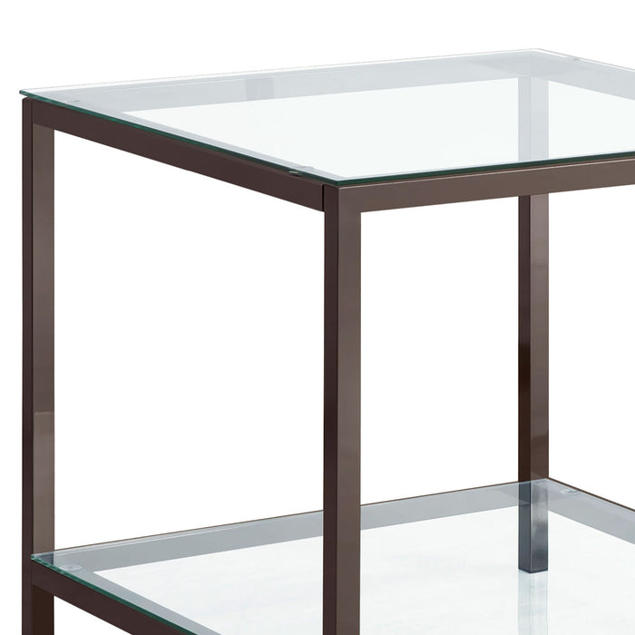 Weston - 1 Shelf Side End Table - Nickel