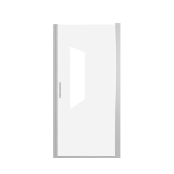 Shower Door With Explosion Proof Safety Film - Brushed Nickel
