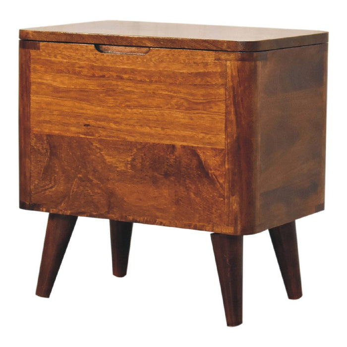Lid Up Storage Stool - Brown