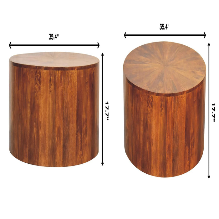 Round Coffee Table - Chestnut