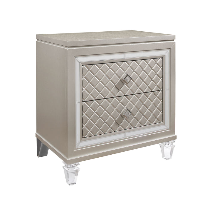 Cross - Glam Nightstand - Champagne