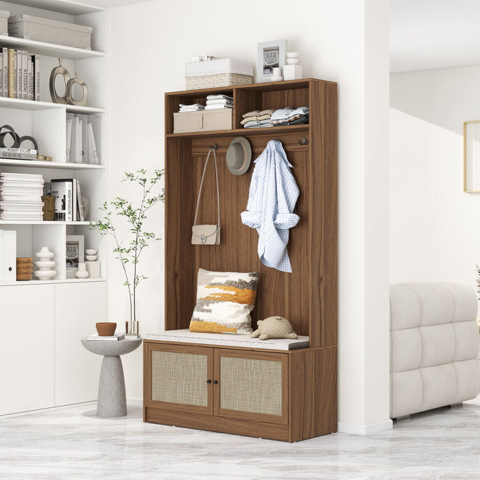 Modern Storage Closet For Bedroom, Entryway, Or Living Room - Walnut