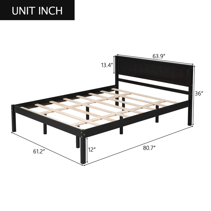 Platform Bed Frame With Headboard