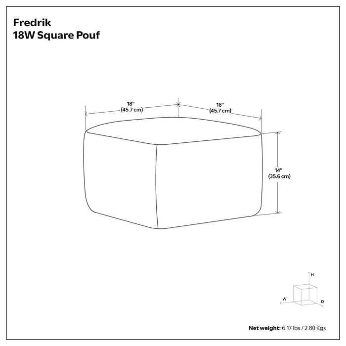 Fredrik - Handcrafted Square Pouf