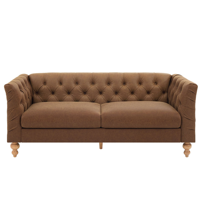 Chesterfield Sofa With Flared Arms For Living Room
