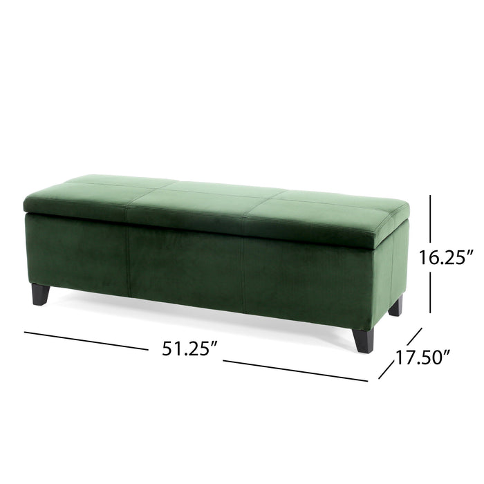 Upholstered Storage Ottoman Bench