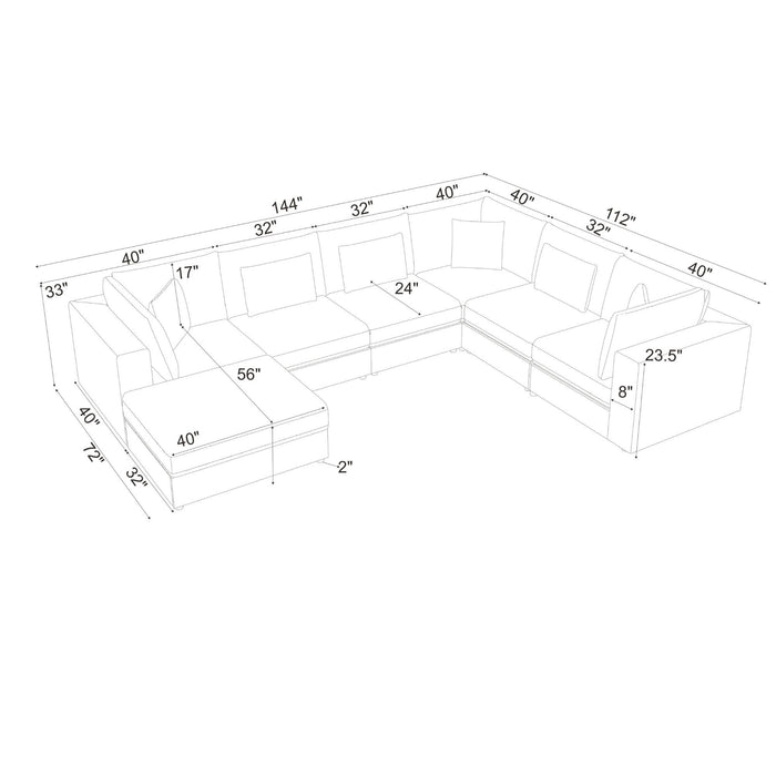 Upholstered Modular Sectional & Custom Configuration