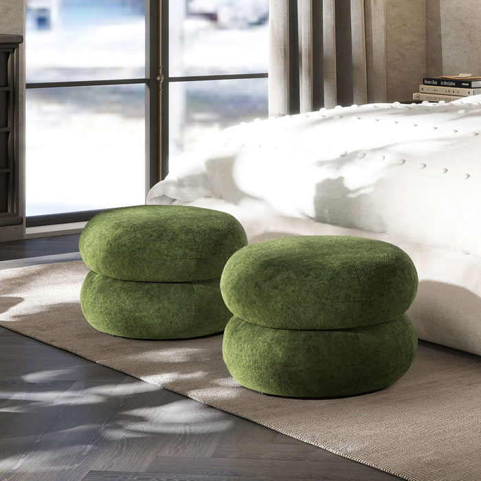 Nest - Low Round Upholstered Ottoman