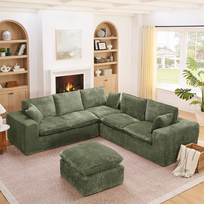 Sectional Sofa With Moveable Ottoman