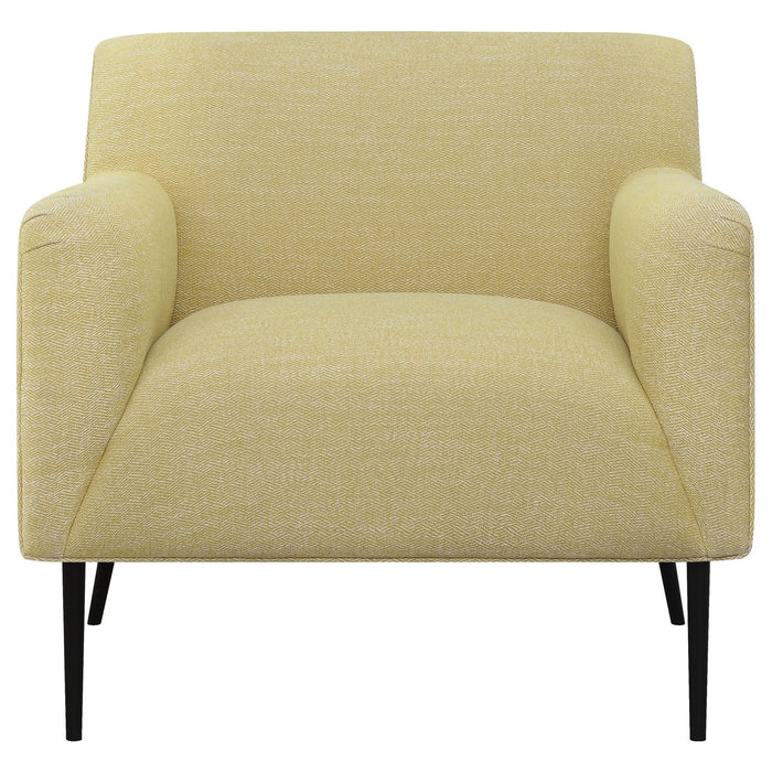 Darlene - Upholstered English Arm Accent Chair - Yellow