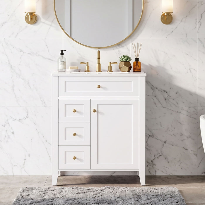 Modern Black Bathroom Vanity With Sink