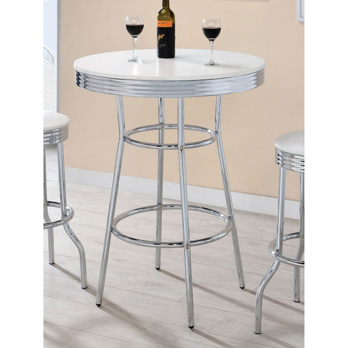Werner - Round Bar Table - White