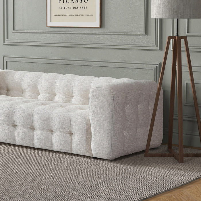 Eden - Modern Tufted Chesterfield Sofa - Cream