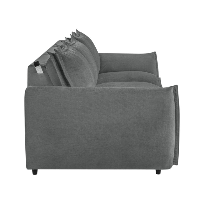 Eaden - Power Sofa With Sleeper - Gray
