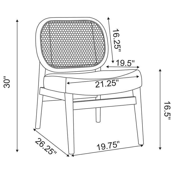 Quinne - Accent Chair With Padded Seat - Black