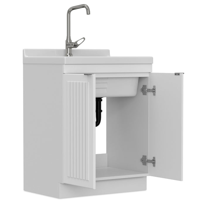 Murphy - Laundry Cabinet & Faucet And Stainless Steel Sink