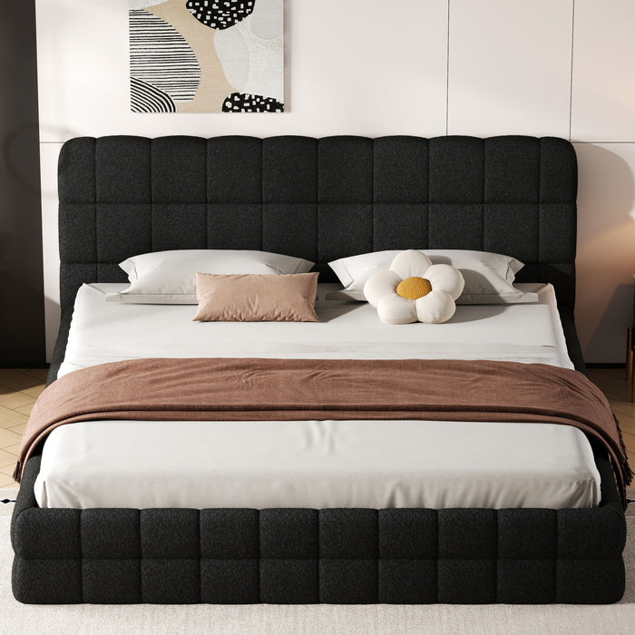 Upholstered Platform Bed With Headboard