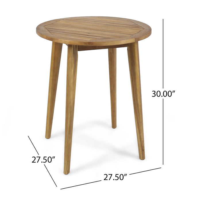 Stamford - Modern Outdoor Bistro Table With Water Resistant - Teak