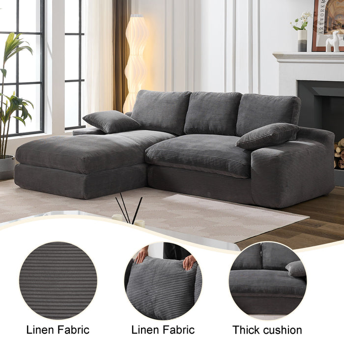 Modern Minimalist Modular Sectional Sofa Set, Upholstered Sleeper Couch