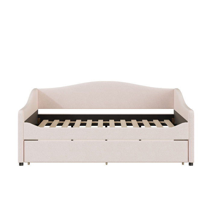 Upholstered Daybed With Light And Trundle