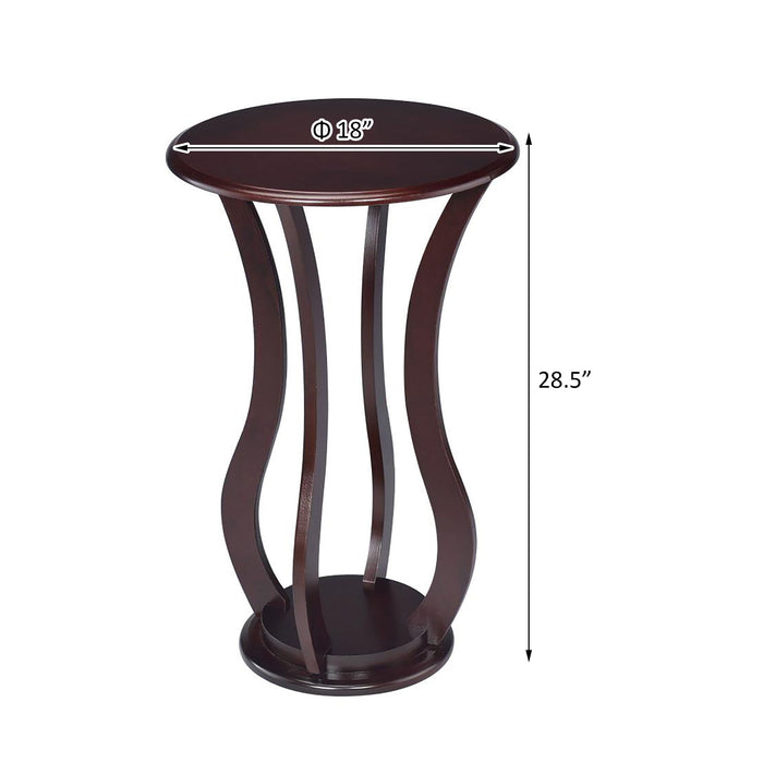 Round Accent Table - Cherry