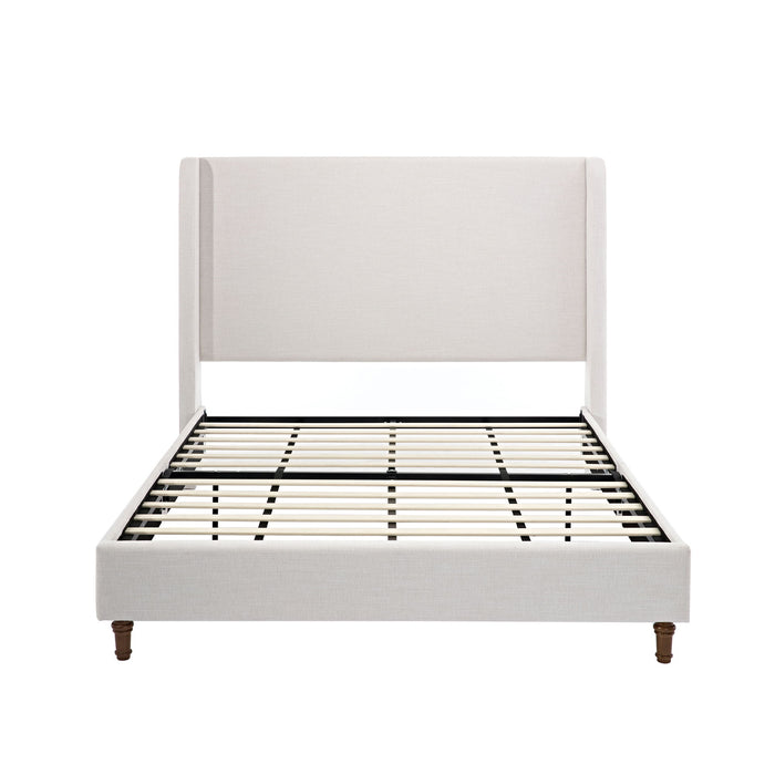 Harper - Tall Headboard Upholstered Bed / High Headboard / Elegant Simplicity / No Box Spring Needed