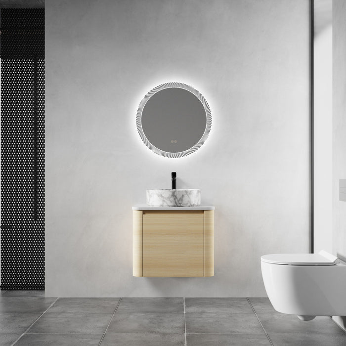 Mounted Bathroom Vanity & Art Sink & 2 Soft Close Doors