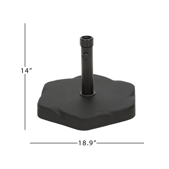 Umbrella Base With Hexagonal Shape - Black