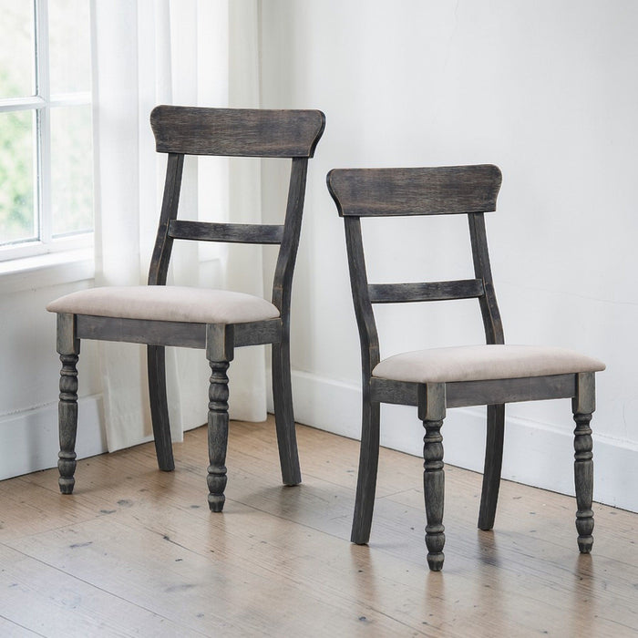 Leventis - Linen Weathered Side Chair (Set of 2) - Light Brown