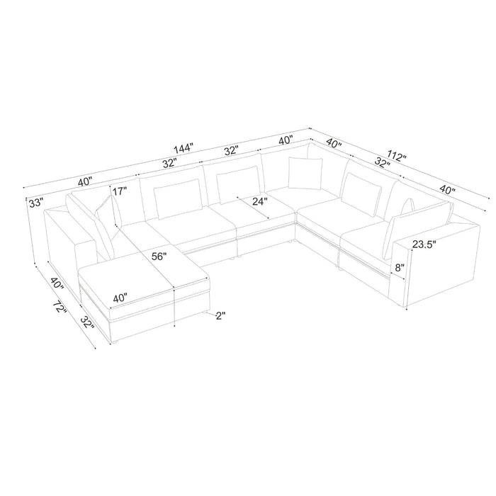 Upholstered Modular Sectional & Custom Configuration