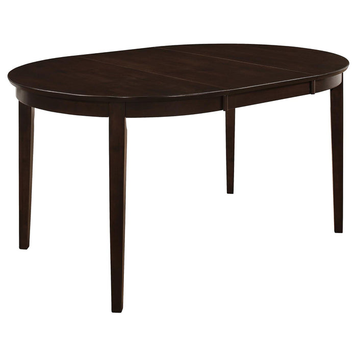 Elmira - Oval Dining Table With Leaf Extension - Brown