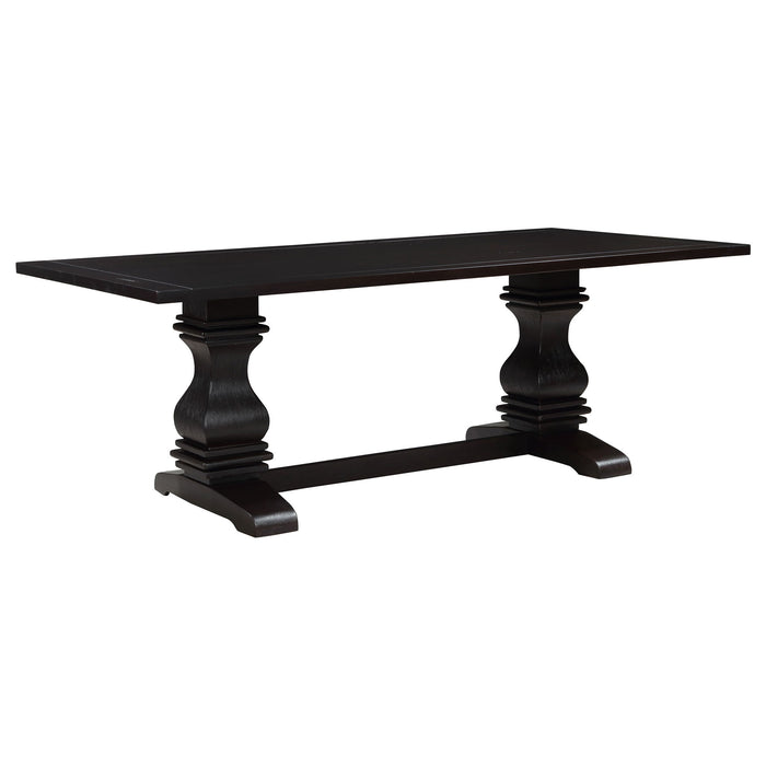Villeneuve - Rectangular Double Pedestal Dining Table - Rustic