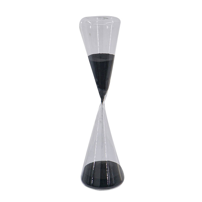 Triangular Shape Hourglass, 90 Minutes, Sand - Black