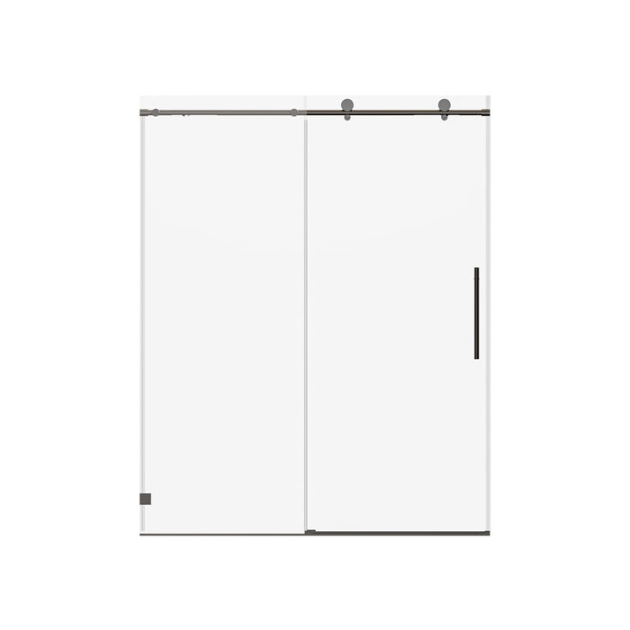 Frameless, Single Sliding Soft Close Shower Doors, 5/16" Sgcc Tempered Glass